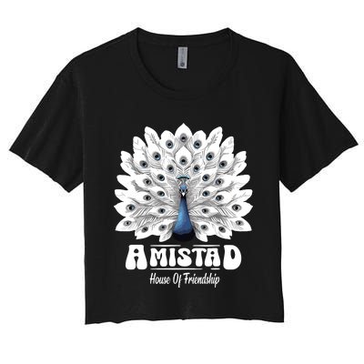 Amistad House Of Friendship Rca School Amistad House Red Women's Crop Top Tee