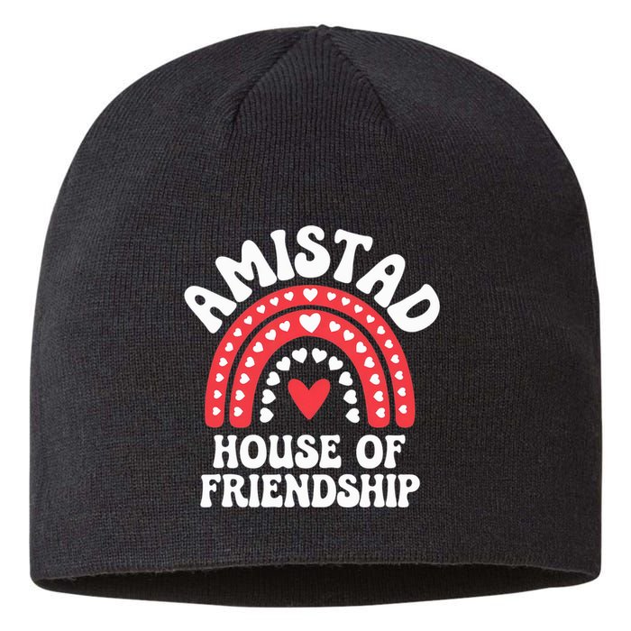 Amistad House Of Friendship Boho Heart Rainbow Sustainable Beanie