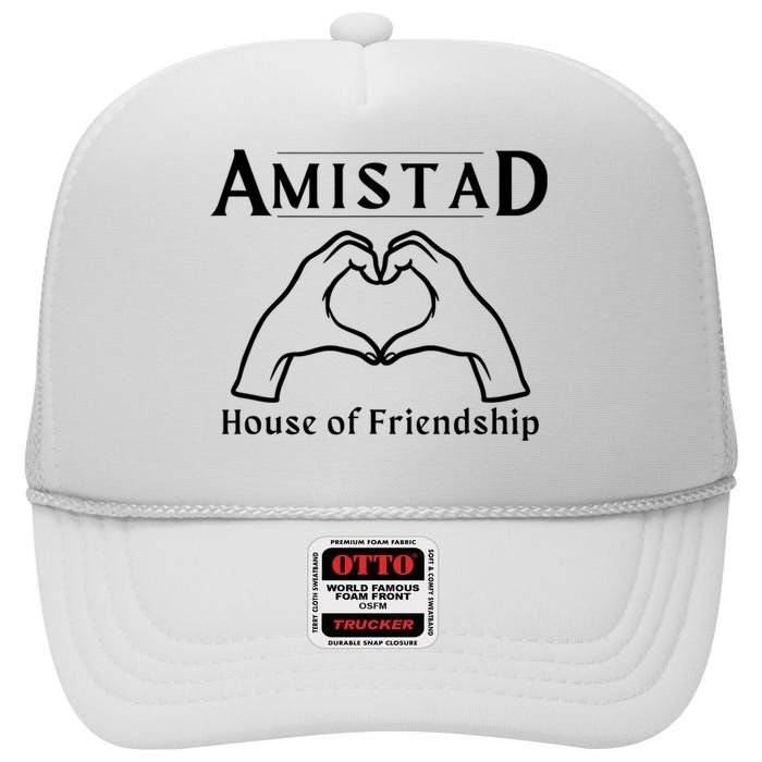 Amistad House Of Friendship Rca Friendly School Spirit High Crown Mesh Back Trucker Hat