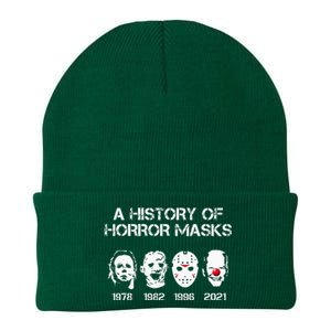 A History Of Horror Masks Halloween Funny Costume AntiBiden Knit Cap Winter Beanie