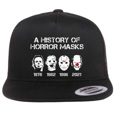 A History Of Horror Masks Halloween Funny Costume AntiBiden Flatbill Hat