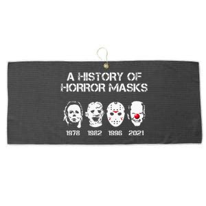 A History Of Horror Masks Halloween Funny Costume AntiBiden Large Microfiber Waffle Golf Towel