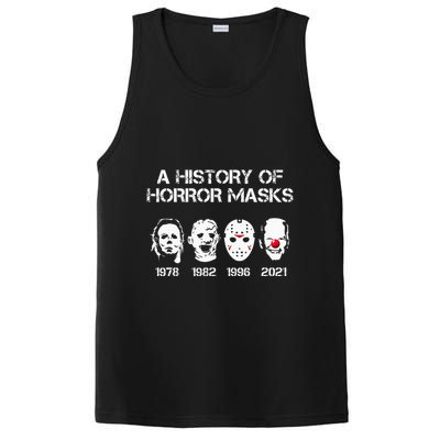 A History Of Horror Masks Halloween Funny Costume AntiBiden PosiCharge Competitor Tank