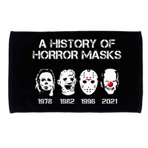 A History Of Horror Masks Halloween Funny Costume AntiBiden Microfiber Hand Towel