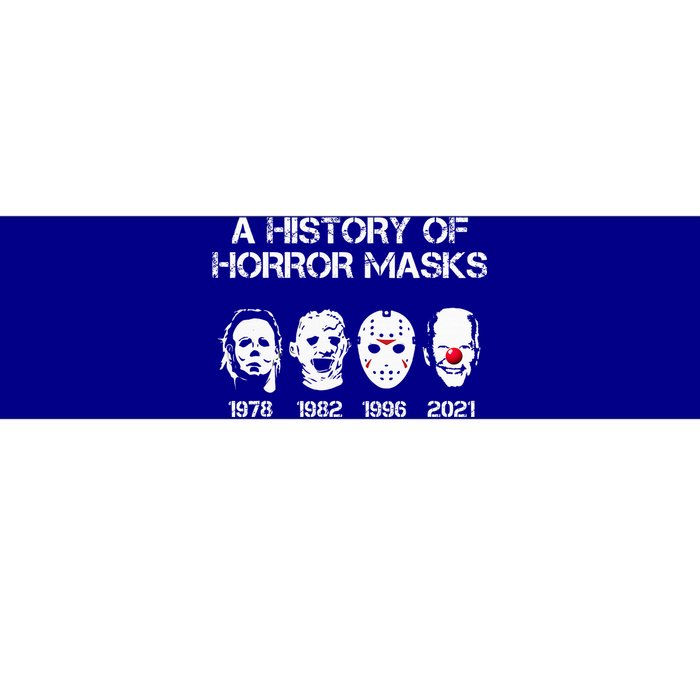 A History Of Horror Masks Halloween Funny Costume AntiBiden Bumper Sticker