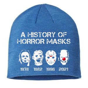 A History Of Horror Masks Halloween Funny Costume AntiBiden Sustainable Beanie