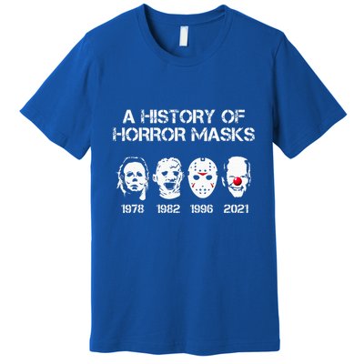 A History Of Horror Masks Halloween Funny Costume AntiBiden Premium T-Shirt