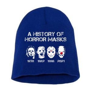 A History Of Horror Masks Halloween Funny Costume AntiBiden Short Acrylic Beanie