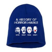 A History Of Horror Masks Halloween Funny Costume AntiBiden Short Acrylic Beanie