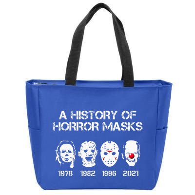 A History Of Horror Masks Halloween Funny Costume AntiBiden Zip Tote Bag