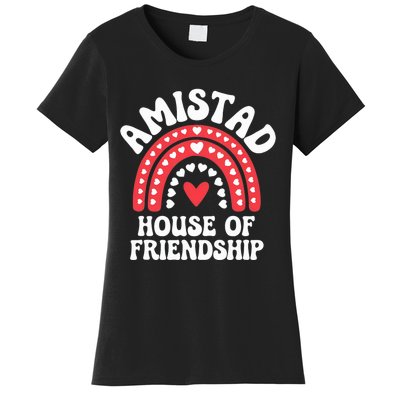 Amistad House Of Friendship Boho Heart Rainbow Women's T-Shirt