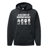 A History Of Horror Masks Halloween Funny Costume Anti Biden Performance Fleece Hoodie