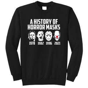 A History Of Horror Masks Halloween Funny Costume Anti Biden Sweatshirt