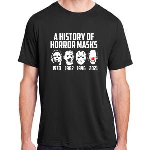 A History Of Horror Masks Halloween Funny Costume Anti Biden Adult ChromaSoft Performance T-Shirt