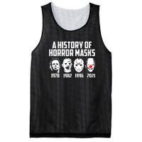 A History Of Horror Masks Halloween Funny Costume Anti Biden Mesh Reversible Basketball Jersey Tank