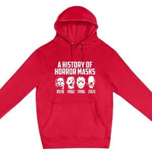 A History Of Horror Masks Halloween Funny Costume Anti Biden Premium Pullover Hoodie