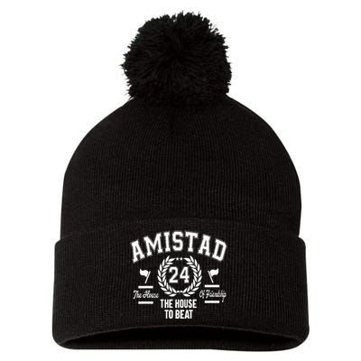 Amistad House Of Friendship House Friendship School Spirit Pom Pom 12in Knit Beanie