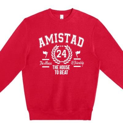 Amistad House Of Friendship House Friendship School Spirit Premium Crewneck Sweatshirt