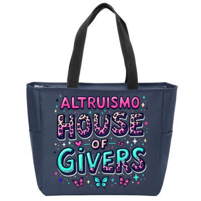 Altruismo House Of Givers Rca Givers School Spirit Zip Tote Bag