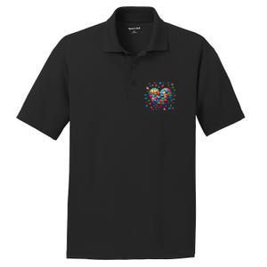 Autism Heart Of Puzzle Pieces Love Acceptance Awareness Funny Gift PosiCharge RacerMesh Polo