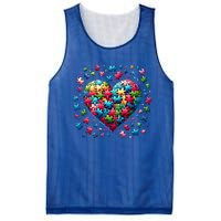 Autism Heart Of Puzzle Pieces Love Acceptance Awareness Funny Gift Mesh Reversible Basketball Jersey Tank