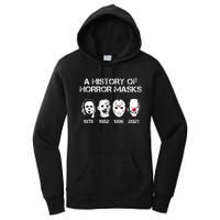 A History Of Horror Masks Halloween Funny Costume Anti Biden Women's Pullover Hoodie