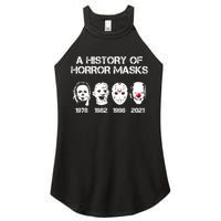 A History Of Horror Masks Halloween Funny Costume Anti Biden Women's Perfect Tri Rocker Tank