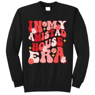 Amistad House Of Friendship Red Retro Groovy Social Amistad Tall Sweatshirt