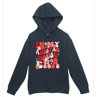 Amistad House Of Friendship Red Retro Groovy Social Amistad Urban Pullover Hoodie