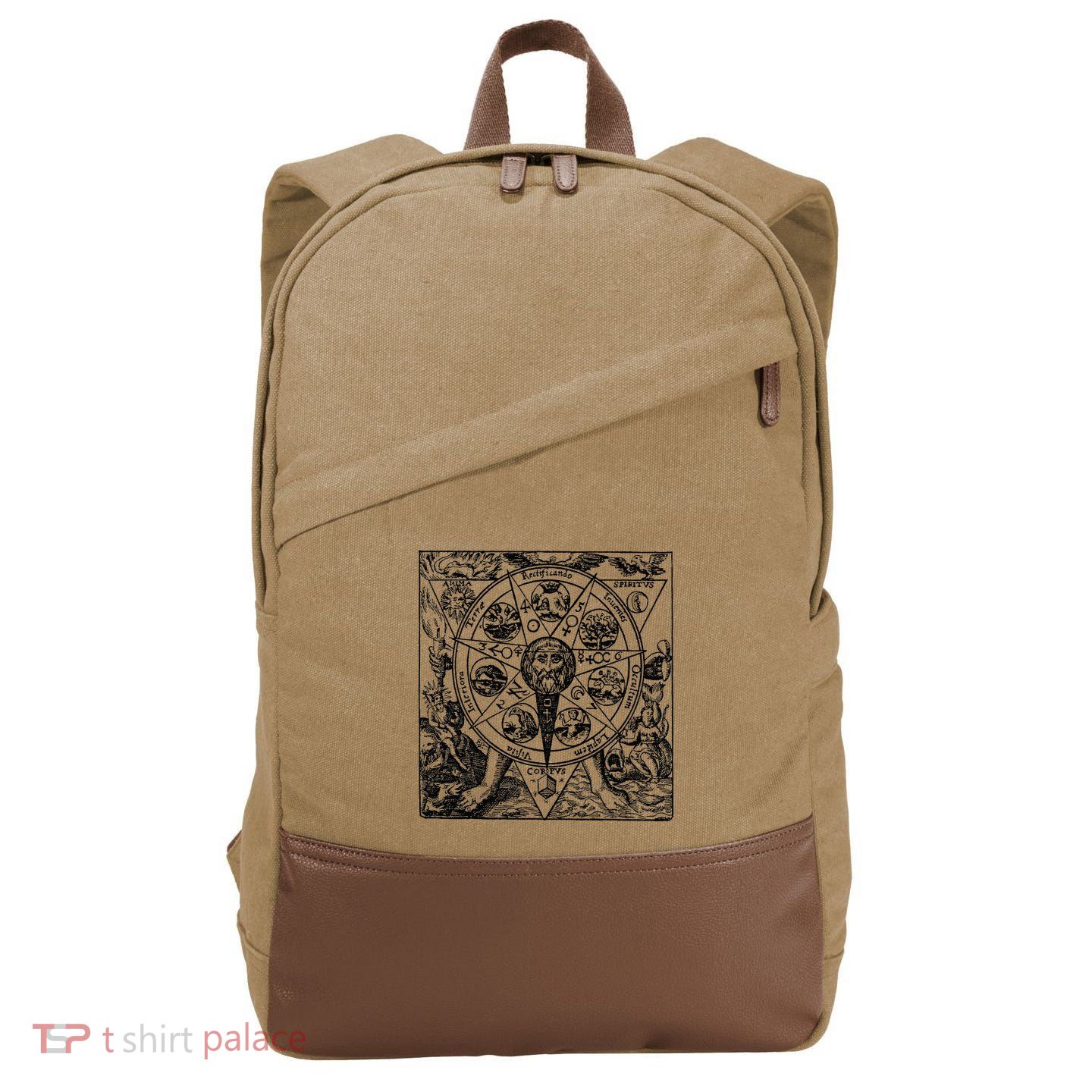 Alchemy Hermeticism Occult Magic Magick Graphic Tee Cotton Canvas Backpack