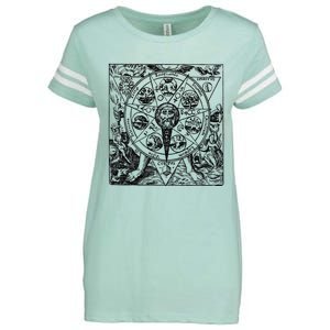 Alchemy Hermeticism Occult Magic Magick Graphic Tee Enza Ladies Jersey Football T-Shirt