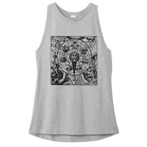 Alchemy Hermeticism Occult Magic Magick Graphic Tee Ladies PosiCharge Tri-Blend Wicking Tank