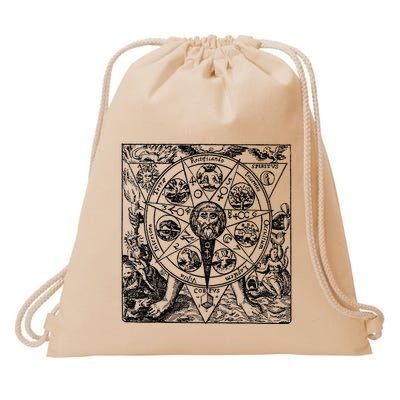Alchemy Hermeticism Occult Magic Magick Graphic Tee Drawstring Bag