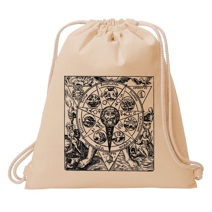 Alchemy Hermeticism Occult Magic Magick Graphic Tee Drawstring Bag