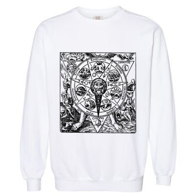 Alchemy Hermeticism Occult Magic Magick Graphic Tee Garment-Dyed Sweatshirt