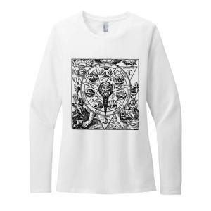 Alchemy Hermeticism Occult Magic Magick Graphic Tee Womens CVC Long Sleeve Shirt