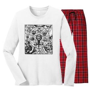 Alchemy Hermeticism Occult Magic Magick Graphic Tee Women's Long Sleeve Flannel Pajama Set 