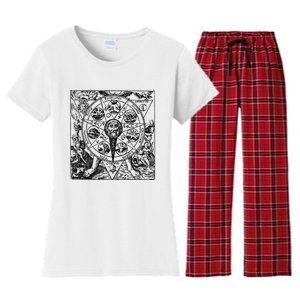 Alchemy Hermeticism Occult Magic Magick Graphic Tee Women's Flannel Pajama Set