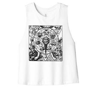 Alchemy Hermeticism Occult Magic Magick Graphic Tee Women's Racerback Cropped Tank