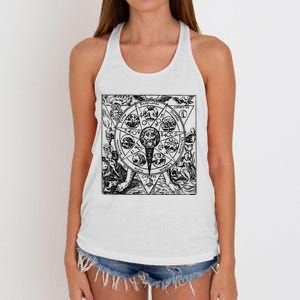 Alchemy Hermeticism Occult Magic Magick Graphic Tee Women's Knotted Racerback Tank