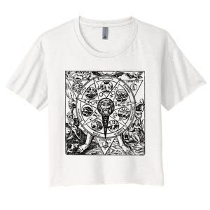 Alchemy Hermeticism Occult Magic Magick Graphic Tee Women's Crop Top Tee