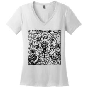 Alchemy Hermeticism Occult Magic Magick Graphic Tee Women's V-Neck T-Shirt