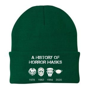 A History Of Horror Masks Halloween & Movie Gift Knit Cap Winter Beanie