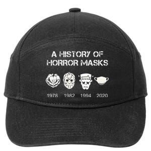 A History Of Horror Masks Halloween & Movie Gift 7-Panel Snapback Hat