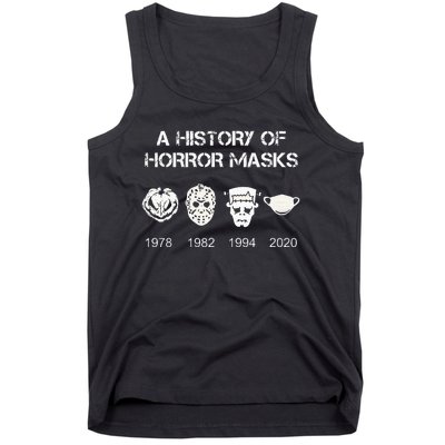 A History Of Horror Masks Halloween & Movie Gift Tank Top