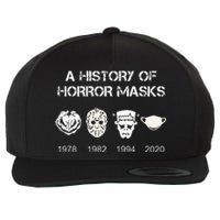 A History Of Horror Masks Halloween & Movie Gift Wool Snapback Cap