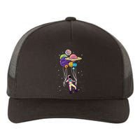 Astronaut Holding Planet Balloons STEM Kids Yupoong Adult 5-Panel Trucker Hat