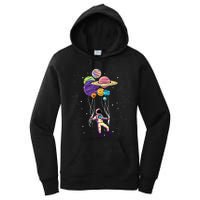 Astronaut Holding Planet Balloons STEM Kids Women's Pullover Hoodie