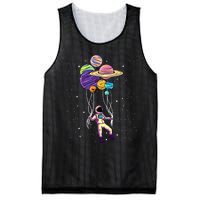 Astronaut Holding Planet Balloons STEM Kids Mesh Reversible Basketball Jersey Tank