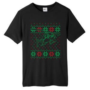 Aviation Helicopter Pilot Crew Ugly Christmas Aviator Cool Gift Tall Fusion ChromaSoft Performance T-Shirt